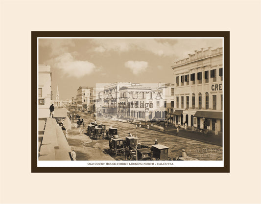 Old Court House Street, Looking North (Code: 100) Mounted Photo Print