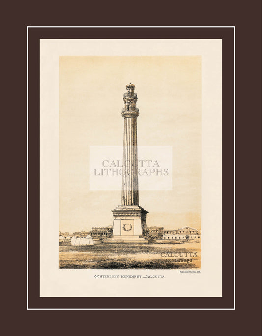 Ochterlony Monument (Code: 002) – Coloured Lithograph