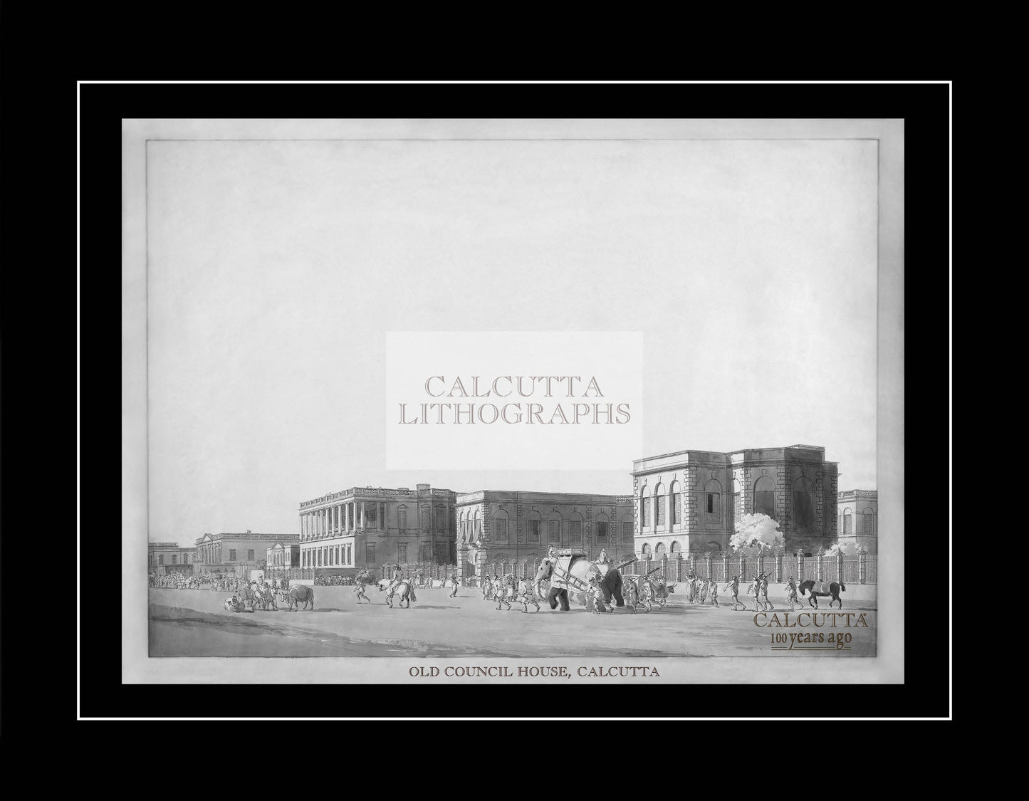 Old Council House (Code: 003) – Black & White Lithograph