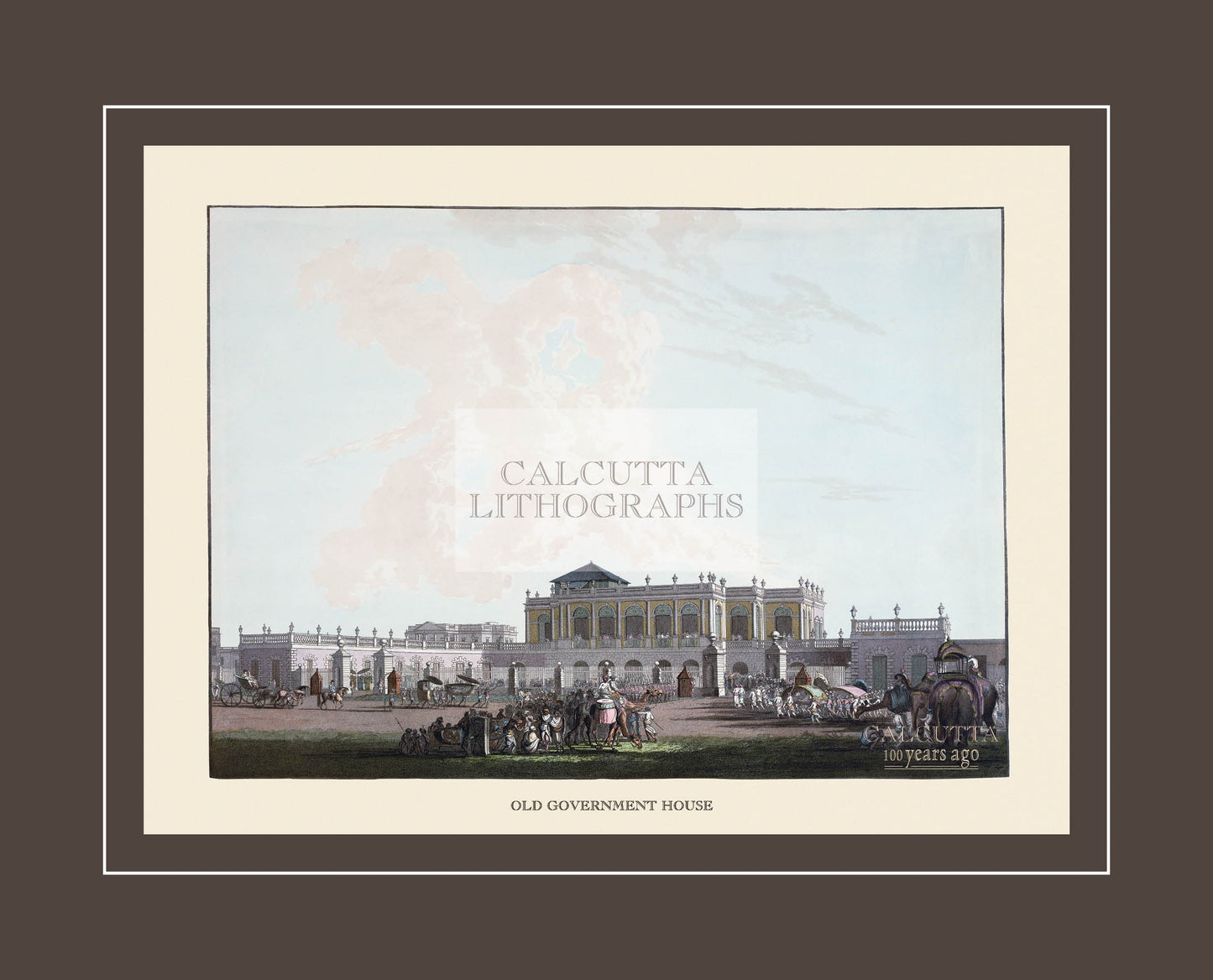 Old Government House (Code: 059) – Coloured Lithograph
