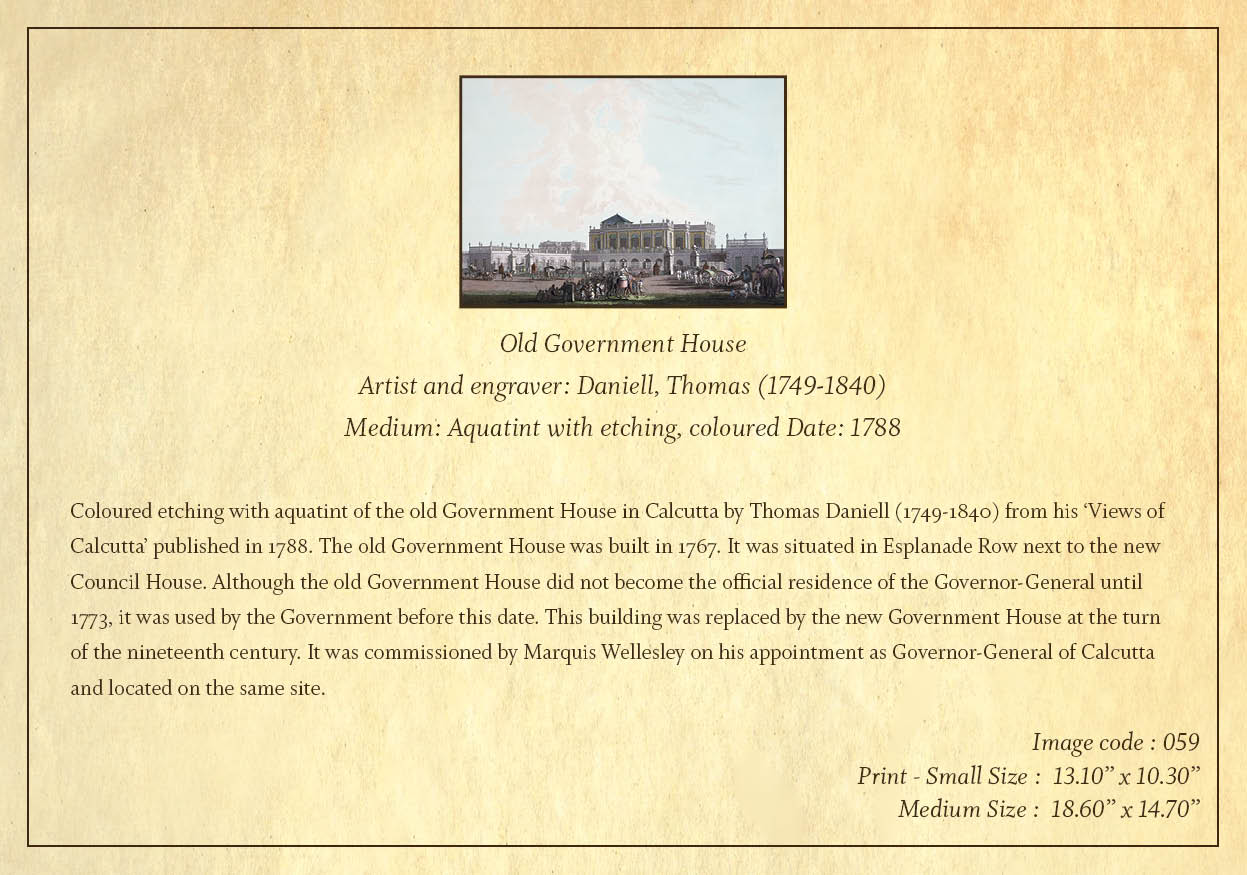 Old Government House (Code: 059) – Coloured Lithograph