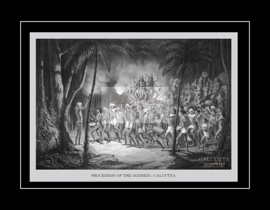 Procession of the Goddess (Code: 048) – Black & White Lithograph