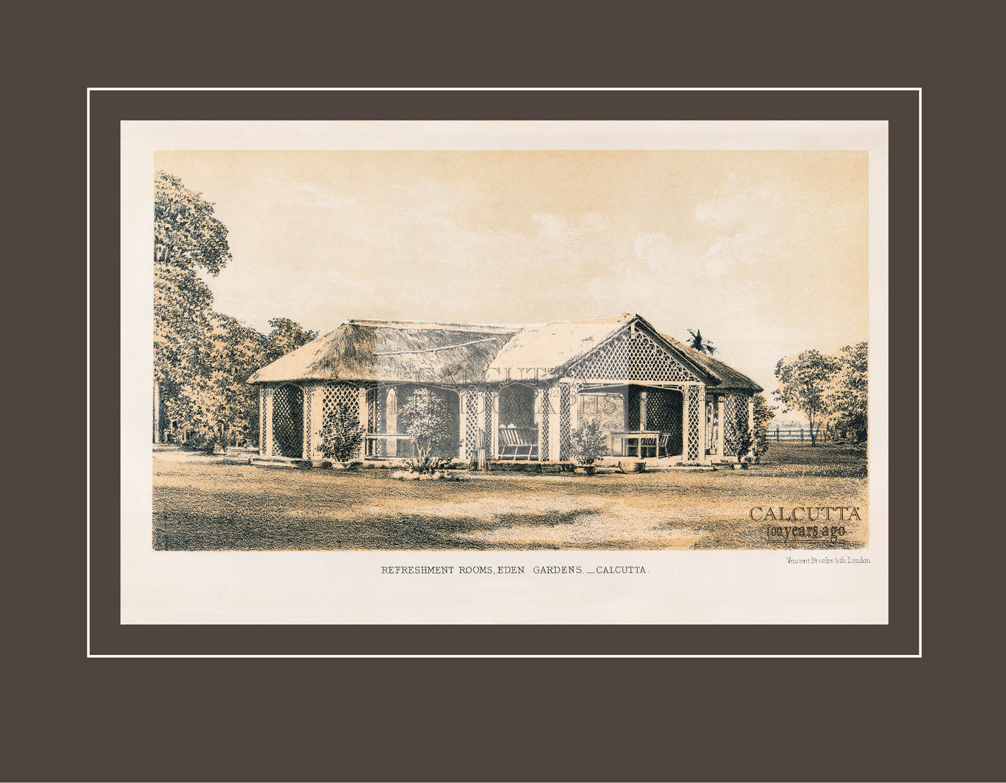 Refreshment Rooms Eden Gardens (Code: 063) – Coloured Lithograph