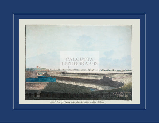South View of Calcutta taken from Glacis of Fort William (Code: 067) – Coloured Lithograph