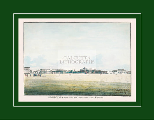 South View of the Council House and Government House (Code: 068) – Coloured Lithograph