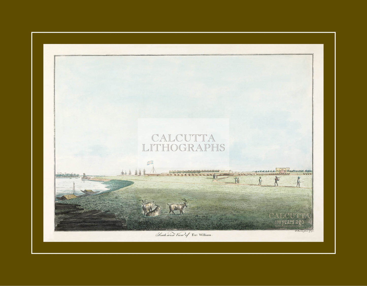 South West View of Fort William (Code: 069) – Coloured Lithograph