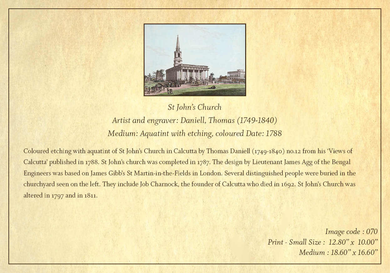 St John’s Church (Code: 070) – Coloured Lithograph