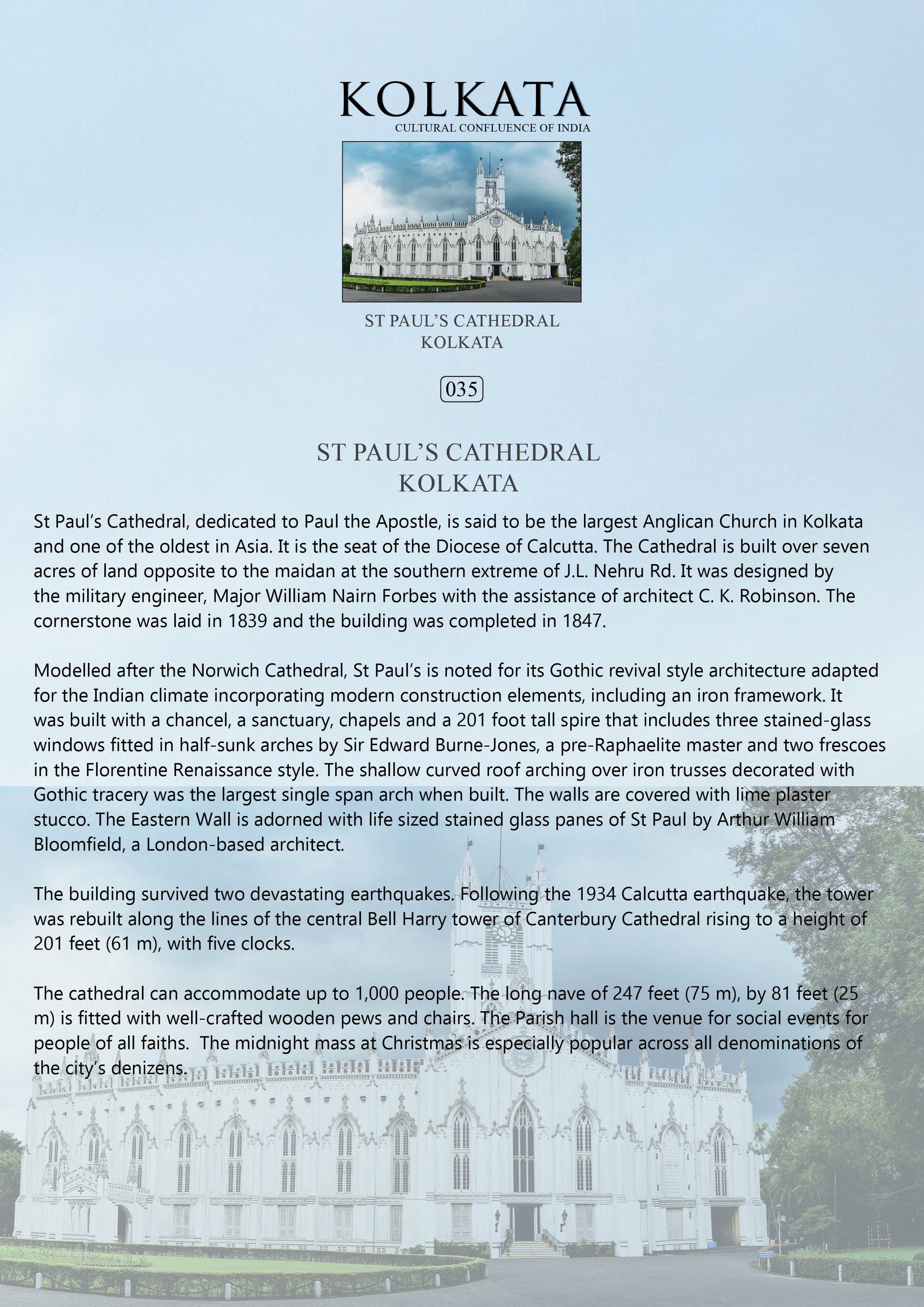 History notes – St. Paul’s Cathedral (Code: 35) – Wooden Frame