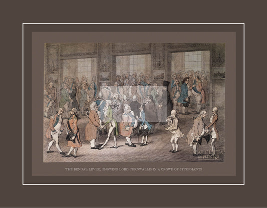 The Bengal Levee’, showing Lord Cornwallis in a Crowd of Sycophants (Code: 074) – Coloured Lithograph
