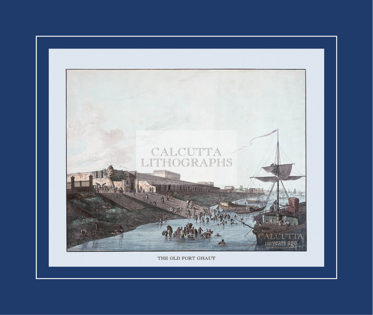 The Old Fort Ghaut (Code: 078) – Coloured Lithograph