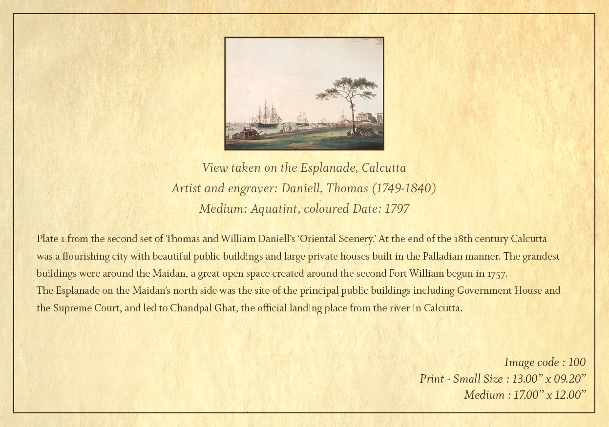 View Taken on the Esplanade (Code: 100) – Coloured Lithograph