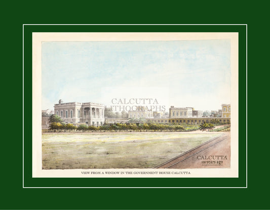 View from a Window in the Government House (Code: 083) – Coloured Lithograph