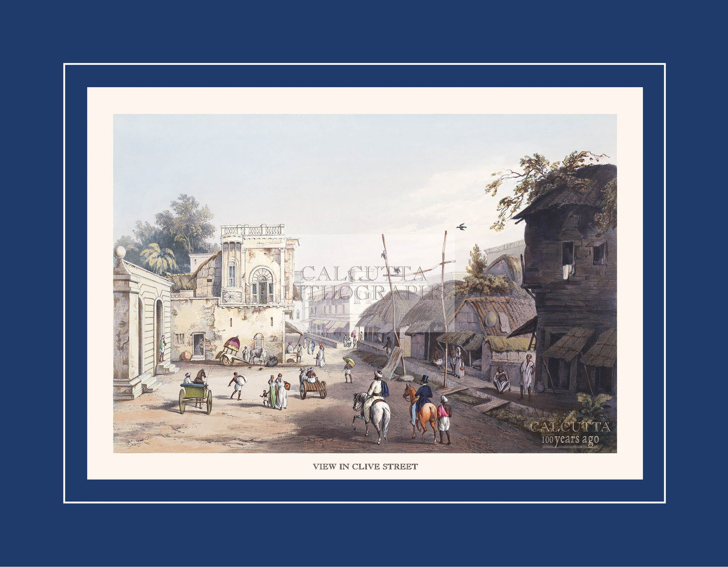View in Clive Street (Code: 084) – Coloured Lithograph