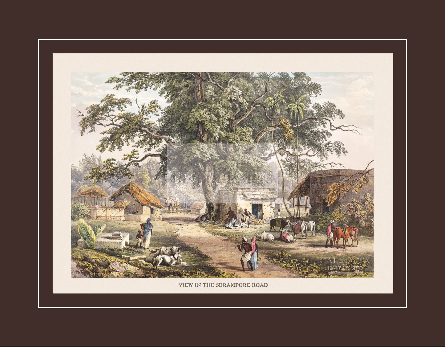 View in the Serampore Road (Code: 085) – Coloured Lithograph