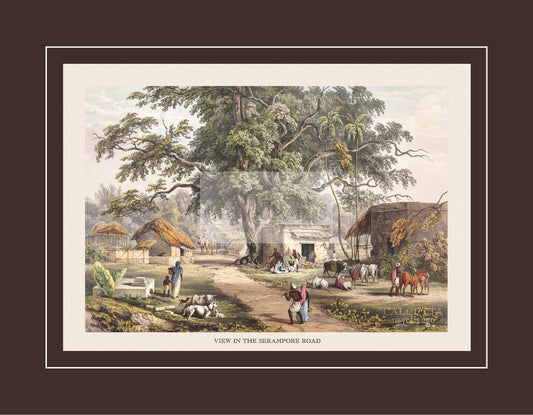 View in the Serampore Road (Code: 085) – Coloured Lithograph