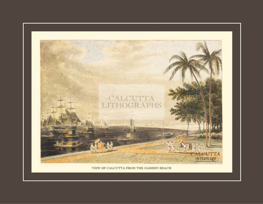 View of Calcutta from the Garden Reach (Code: 088) – Coloured Lithograph