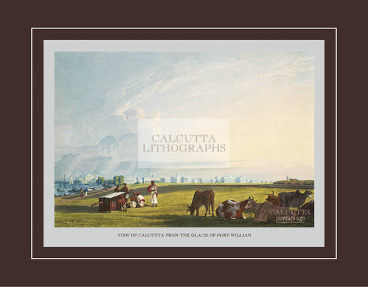 View of Calcutta from the Glacis of Fort William (Code: 089) – Coloured Lithograph