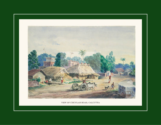 View of Circular Road, Calcutta (Code: 090) – Coloured Lithograph