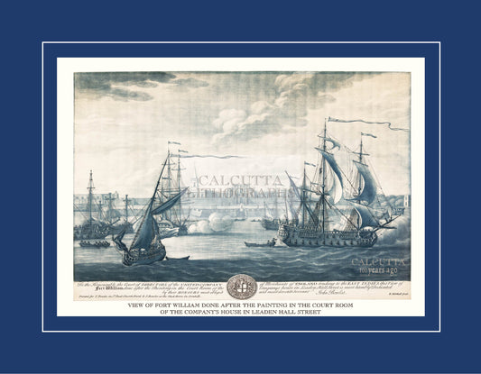 View of Fort William done after the Painting in the Court Room (Code: 092) – Coloured Lithograph