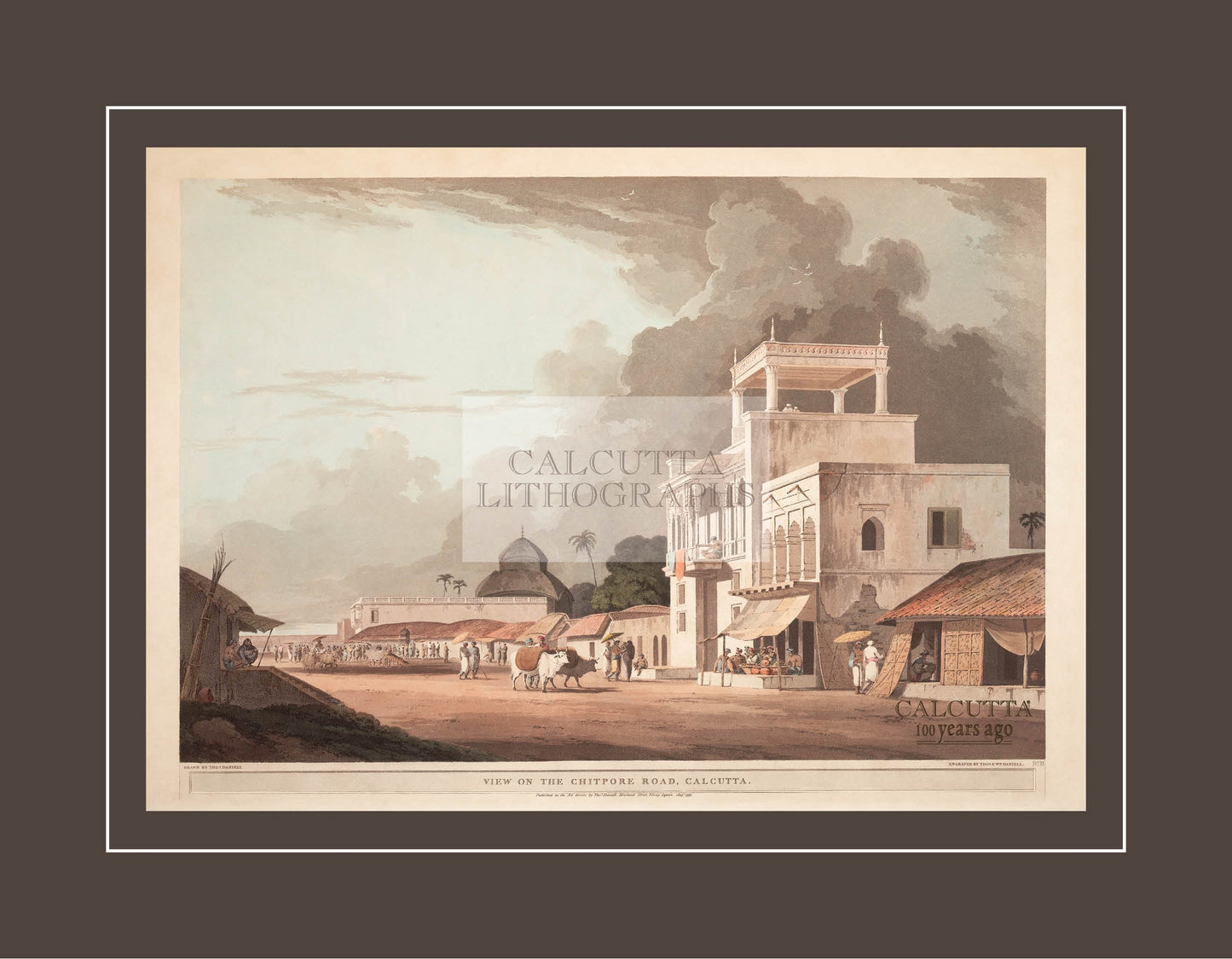 View on the Chitpore Road (Code: 101) – Coloured Lithograph